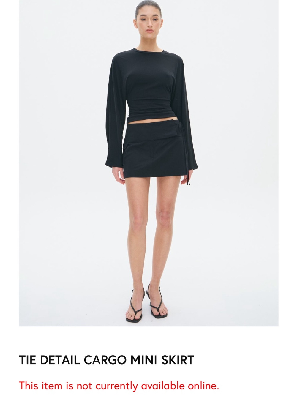 Glassons black mini cargo skirt